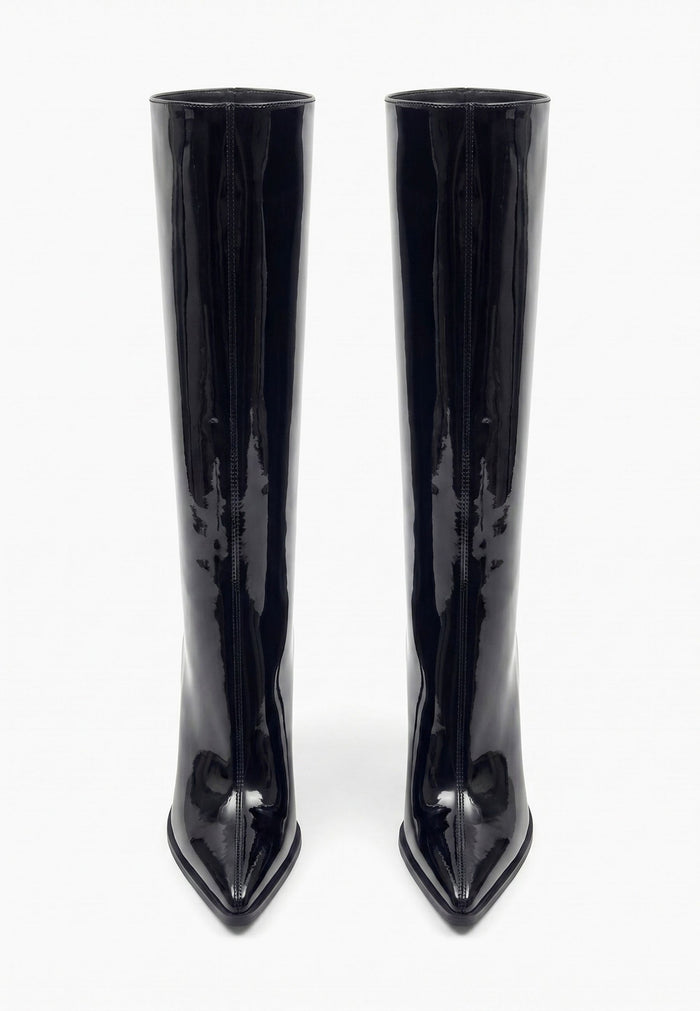 Stiletto Ankle Boots - Gloss Black