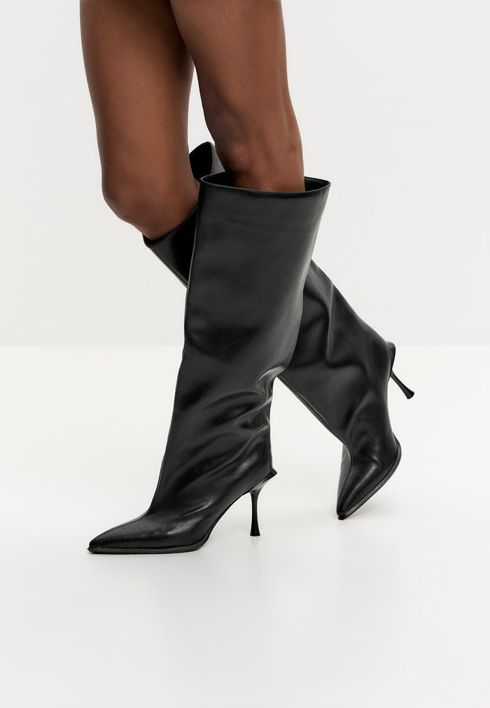 Stiletto Ankle Boots - Matte Black