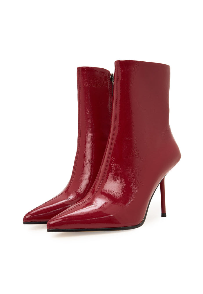 Stiletto Ankle Boots - Red