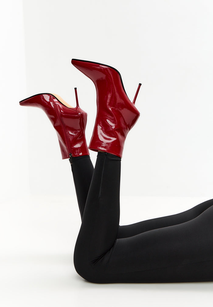 Stiletto Ankle Boots - Red