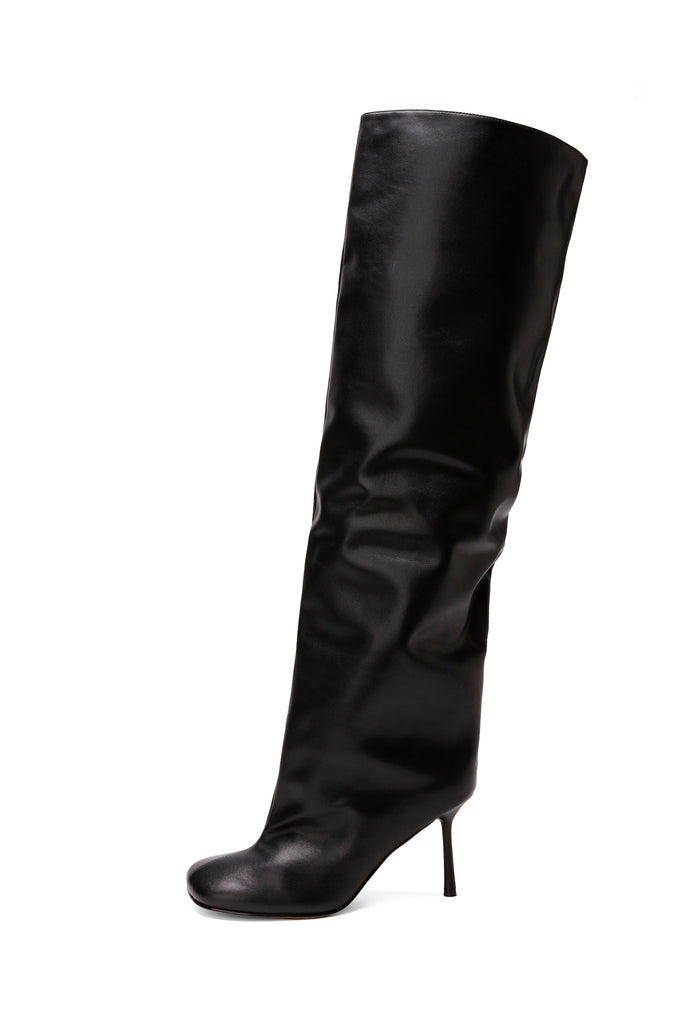 Stiletto Blade Knee High Boots - Black