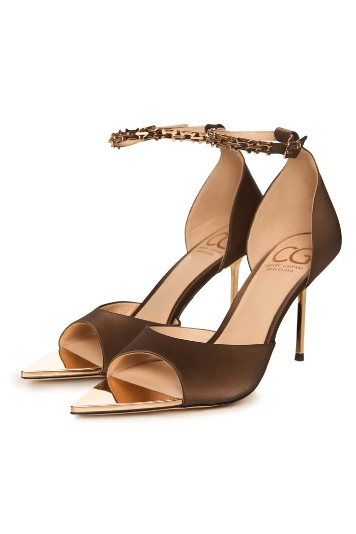 Stiletto High Heeled Sandals Malena - Brown