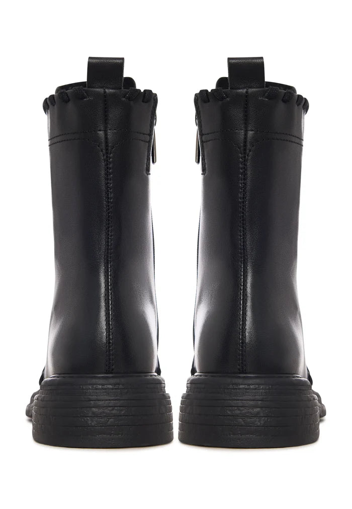 Stitch-Edge Combat Boots