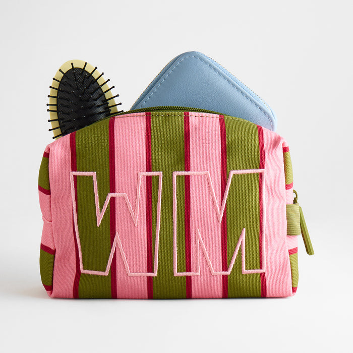 Striped Take It Away Custom Storage Pouch - Hibiscus