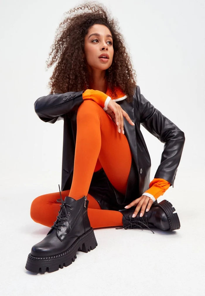 "Black lace-up ankle boots - stylish and fashionable footwear choice"
