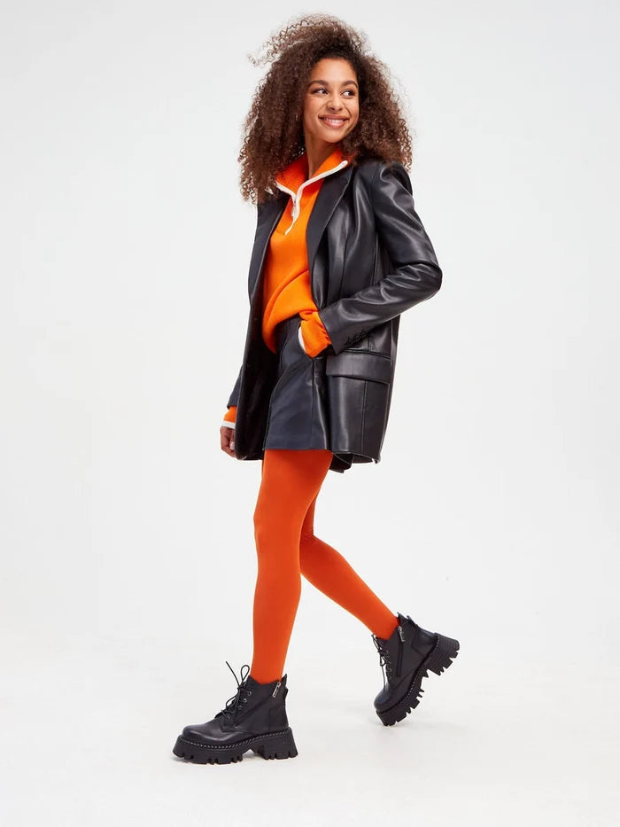 Stylish black lace-up ankle boots, a fashionable and trendy choice for any outfit.
