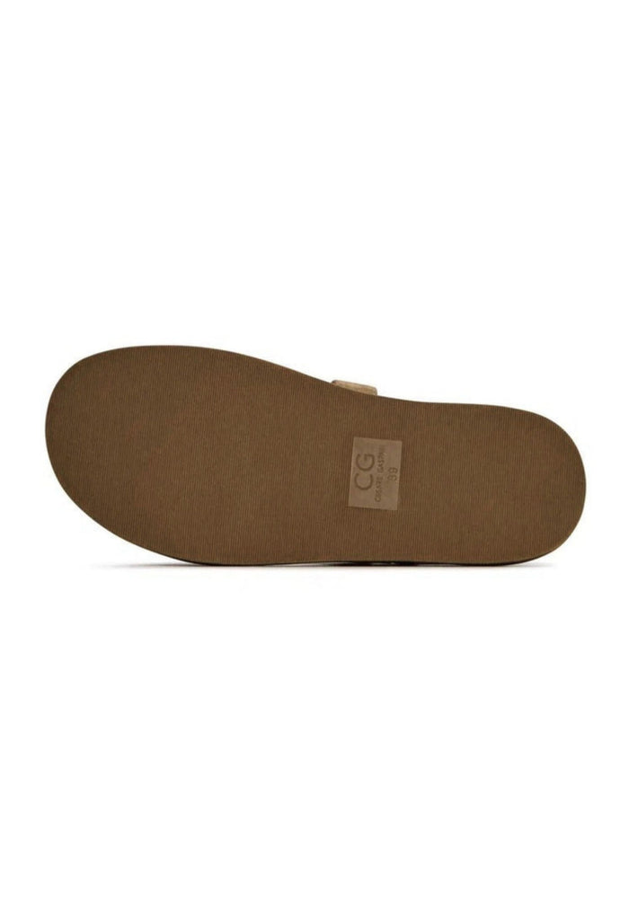 Suede Comfort Velcro Sandals - Brown