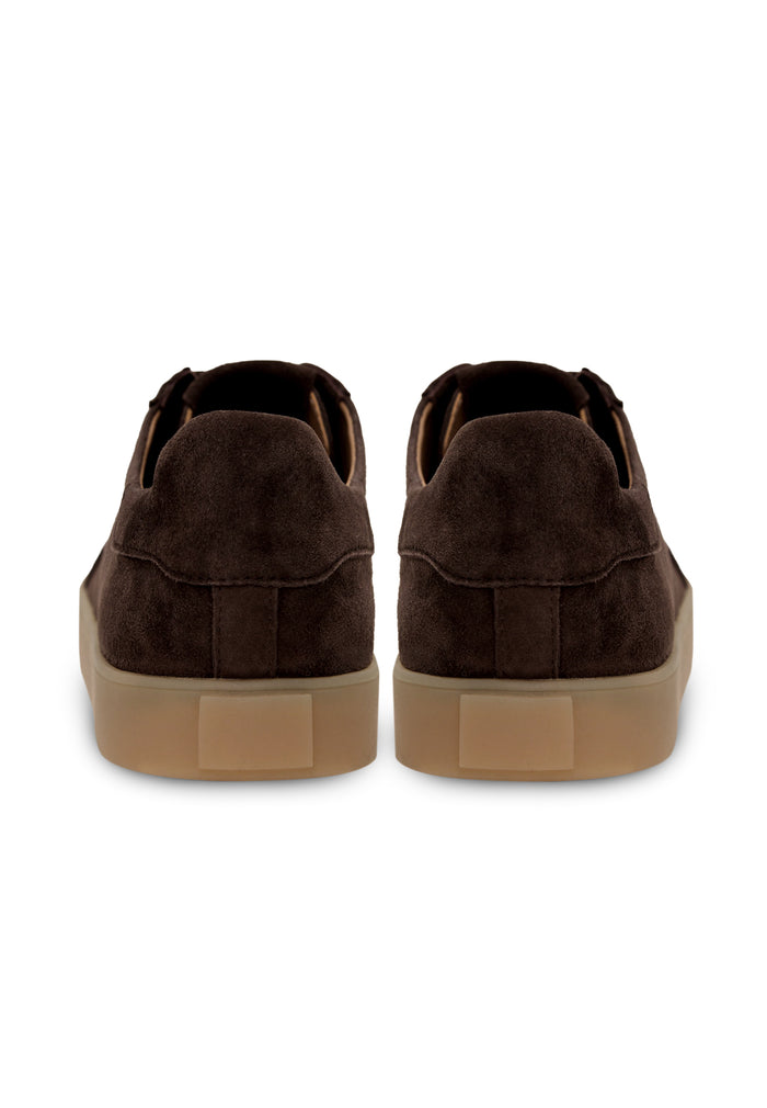 Suede Low-Top Sneakers - Chocolate