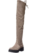 Suede Over-the-Knee Boots – Beige