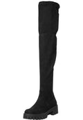 Suede Over-the-Knee Boots – Black