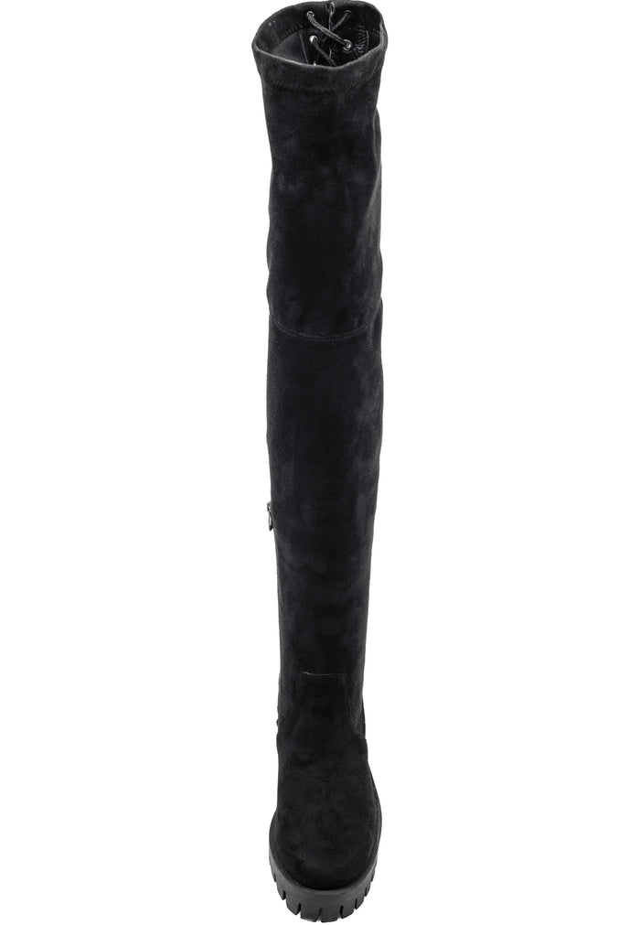 Suede Over-the-Knee Boots – Black