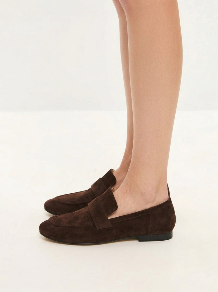 Suede Penny Loafers - Brown