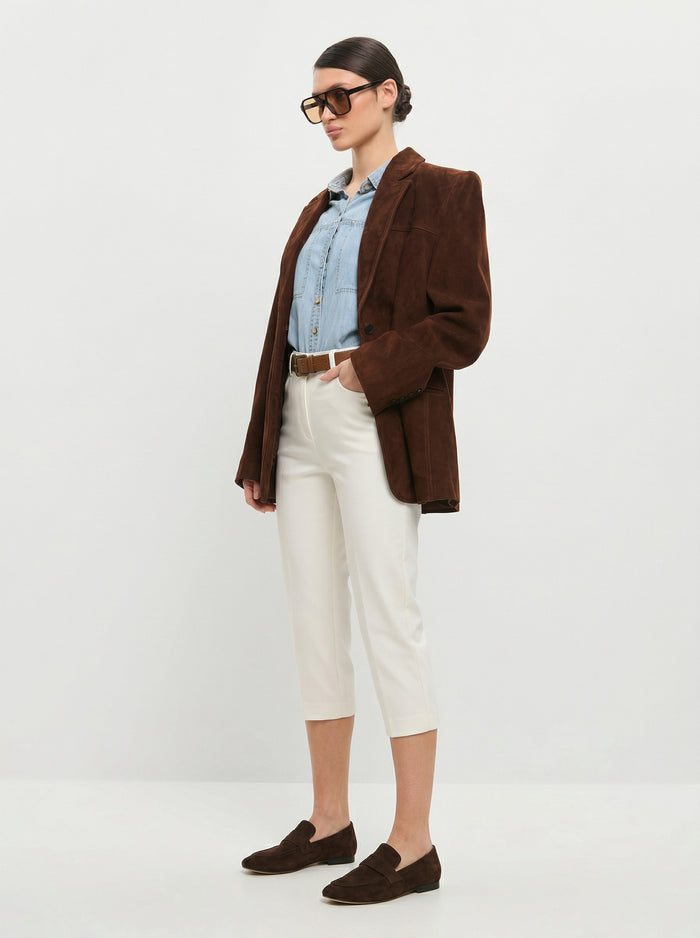 Suede Penny Loafers - Brown