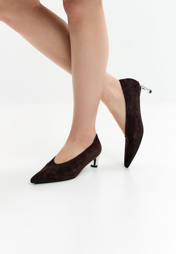 Suede Pumps Di – Brown