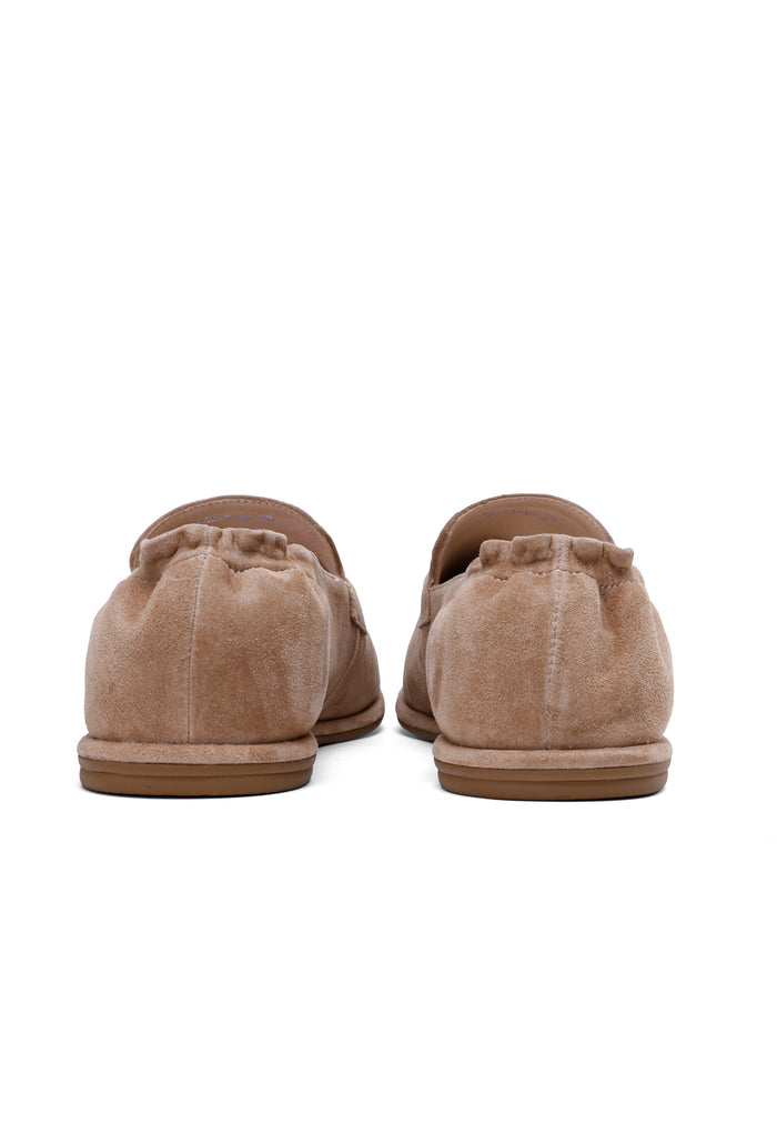 Suede Tassel Loafers - Beige
