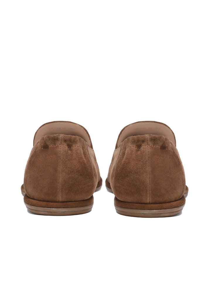 Suede Tassel Loafers - Dark Beige