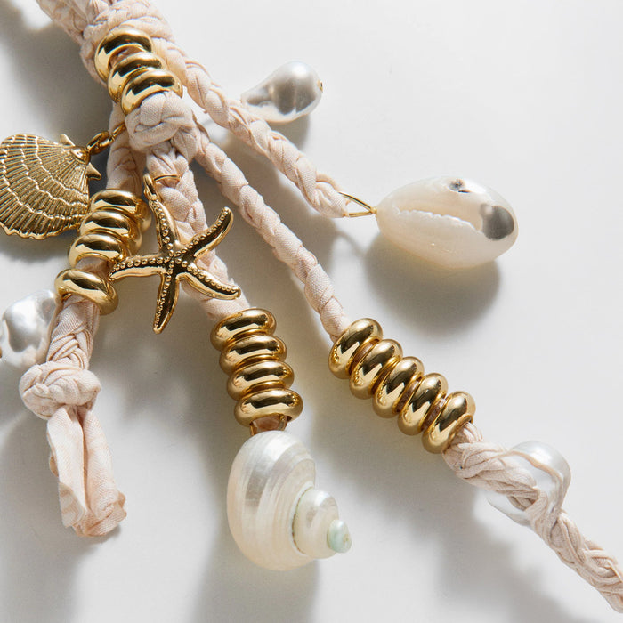 Sun Washed Bag Charm - Seashell