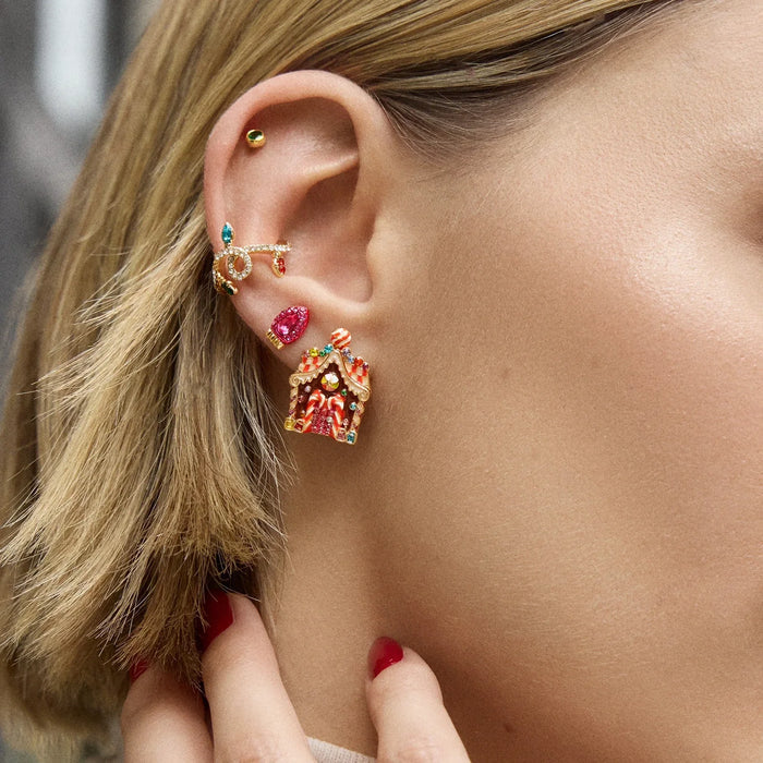 Sweet Noel Gingerbread House Earrings - Gingerbread House