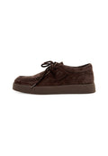 Taupe Platform Lace-Up Loafers - Dark Brown