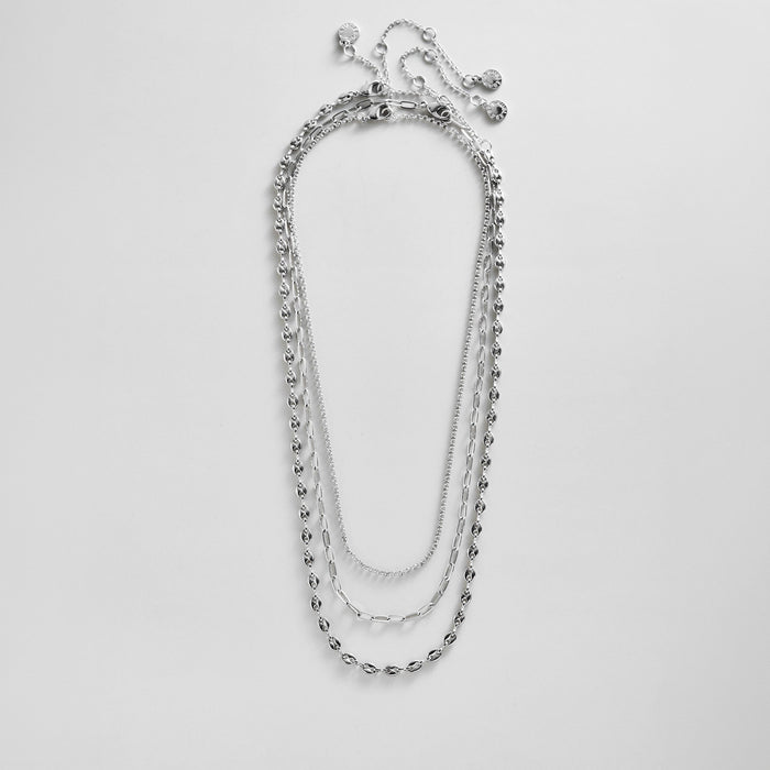 Taylor Waterproof Necklace Set - Silver