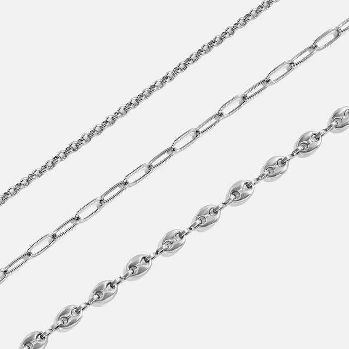 Taylor Waterproof Necklace Set - Silver