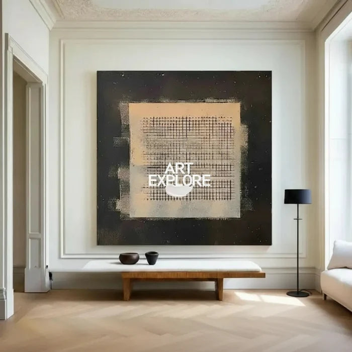 Modern Wabi-Sabi Textured Canvas Painting for Large Wall Decor | ArtExplore