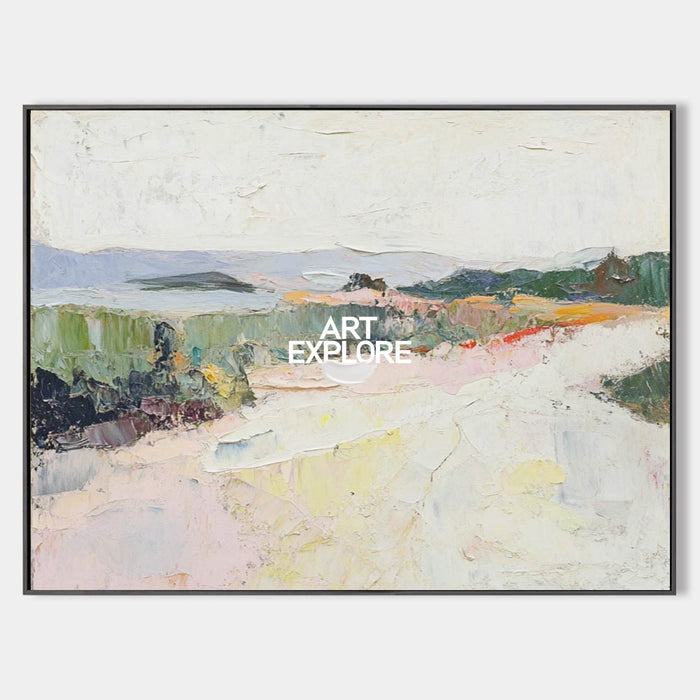 Large Abstract Landscape Painting Textured Wall Art