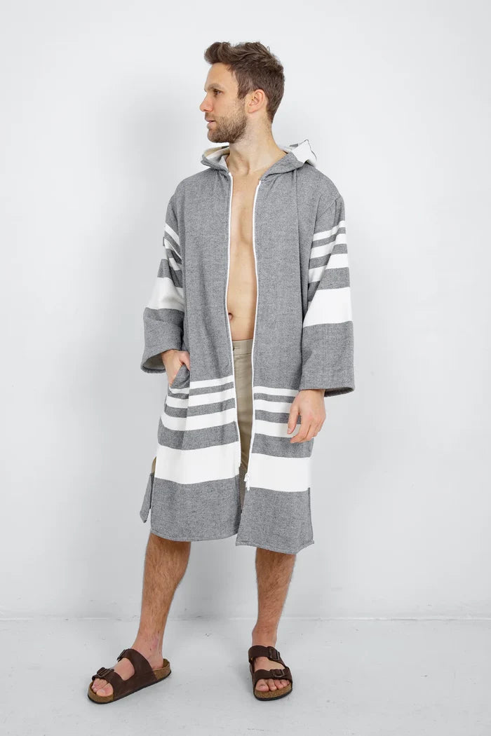THE GALE | UNISEX TERRY LINED ZIP PONCHO