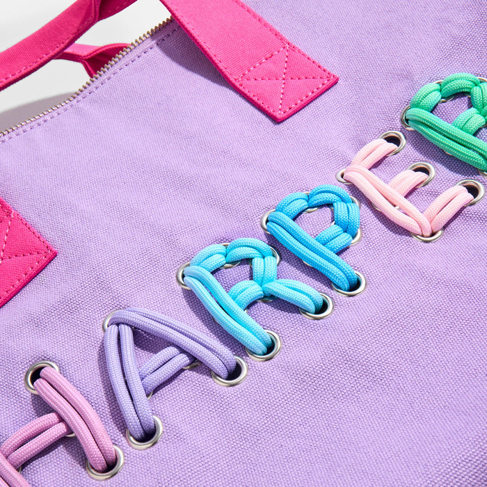 Thready to Go Kids' Custom Duffle - Lilac/Blue Multi