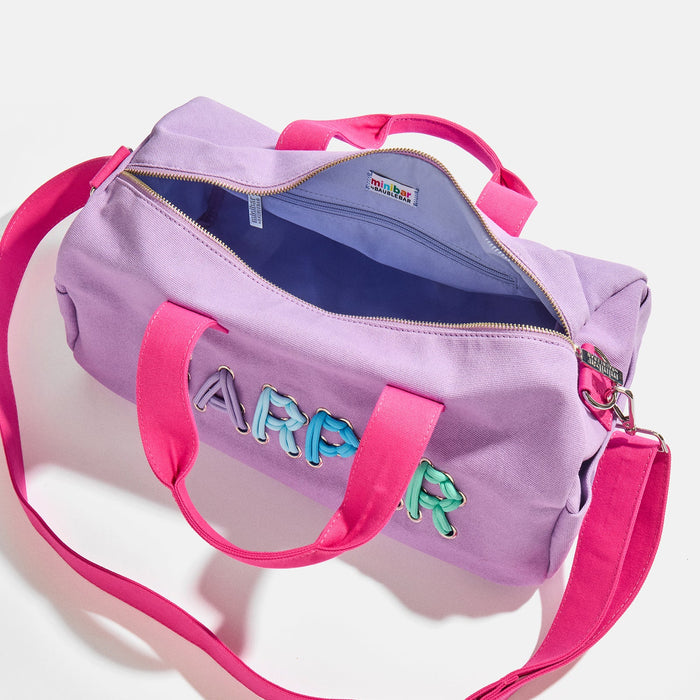 Thready to Go Kids' Custom Duffle - Lilac/Blue Multi