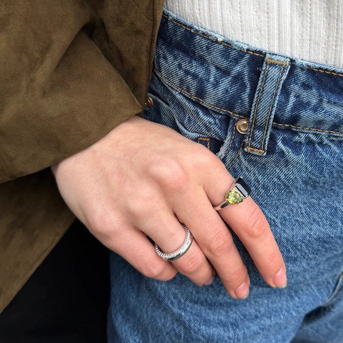 Toi et Moi Custom Birthstone Ring - Silver 5
