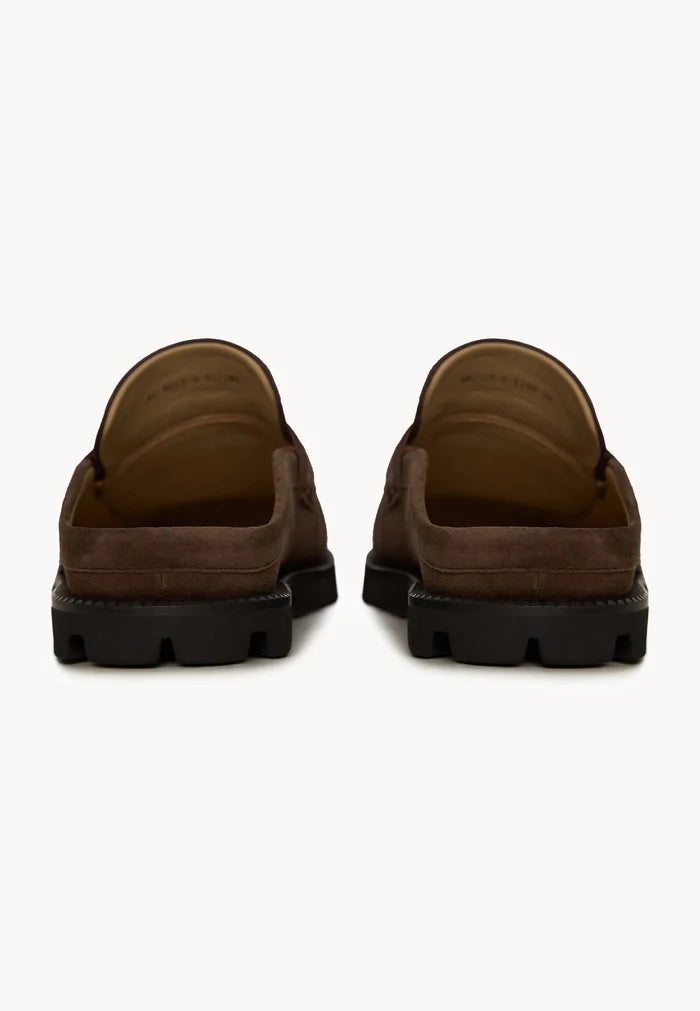 Trail Ease Suede Mules – Brown