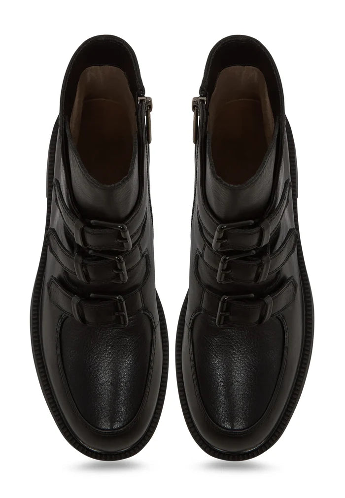 Triple Strap Mid Ankle Boot