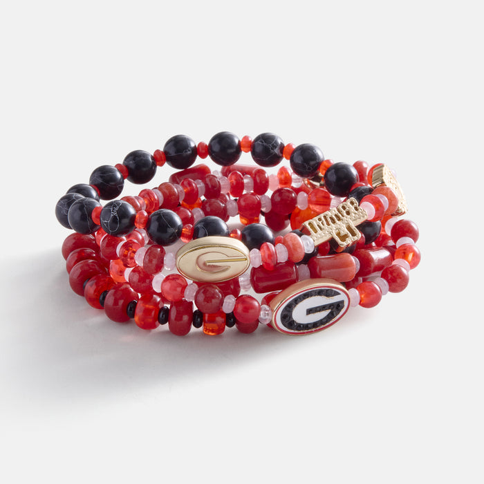 University of Georgia Beaded Bracelet Set - University of Georgia