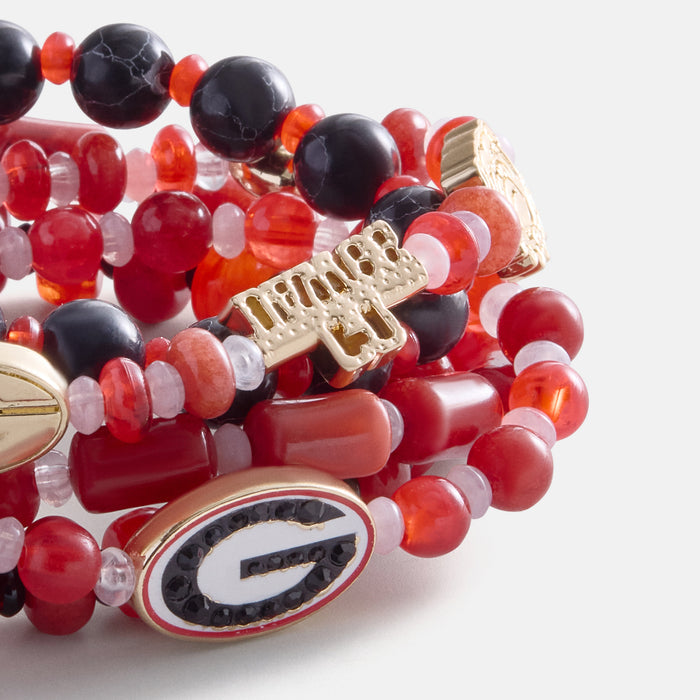 University of Georgia Beaded Bracelet Set - University of Georgia