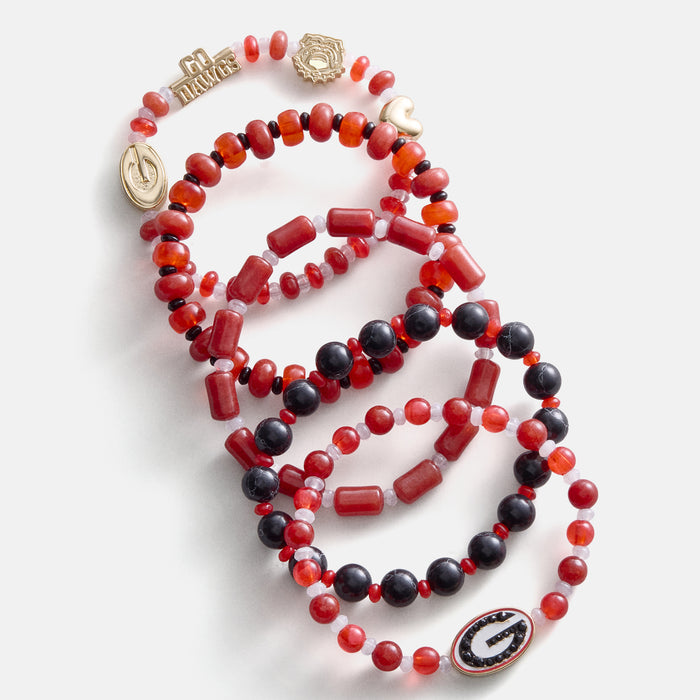 University of Georgia Beaded Bracelet Set - University of Georgia