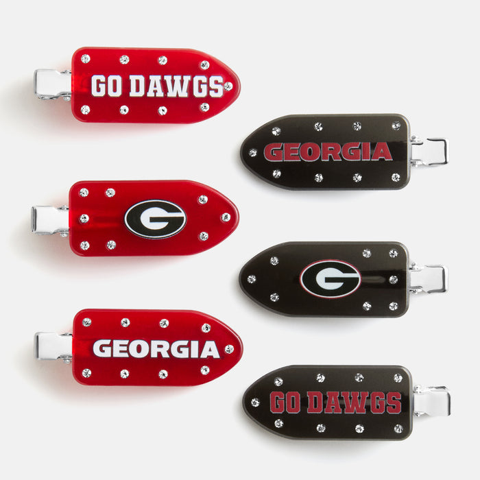 University of Georgia Creaseless Hair Clip Set - University of Georgia