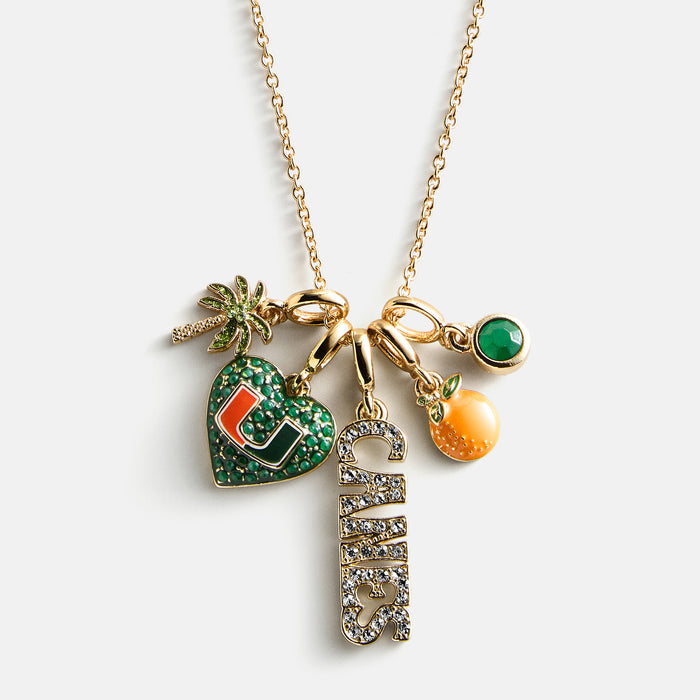 University of Miami Cluster Charm Necklace - University of Miami