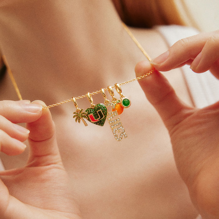 University of Miami Cluster Charm Necklace - University of Miami