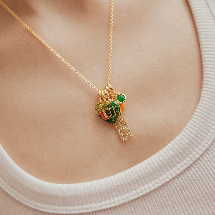 University of Miami Cluster Charm Necklace - University of Miami