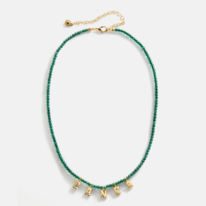 University of Miami Delicate Beaded Necklace - University of Miami