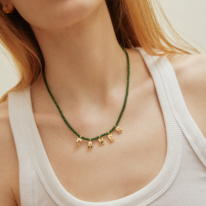 University of Miami Delicate Beaded Necklace - University of Miami