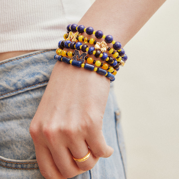 University of Michigan Beaded Bracelet Set - University of Michigan