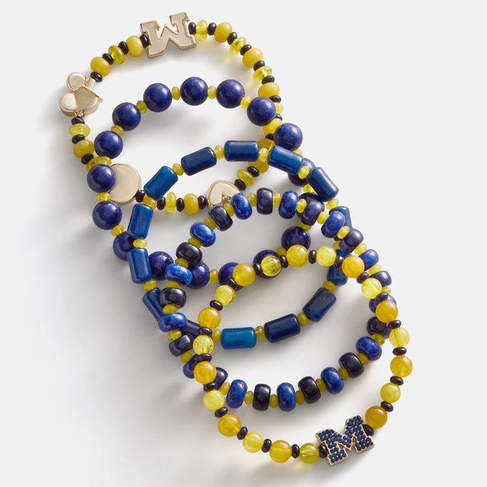 University of Michigan Beaded Bracelet Set - University of Michigan