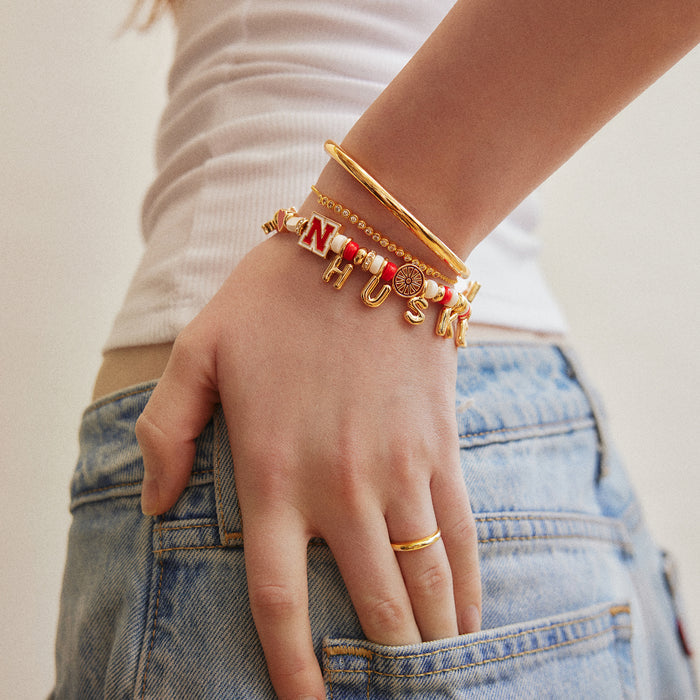 University of Nebraska Beaded Charm Bracelet - University of Nebraska