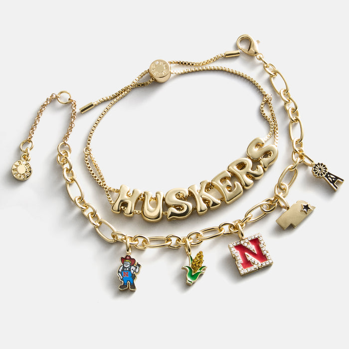 University of Nebraska Charm Bracelet Set - University of Nebraska
