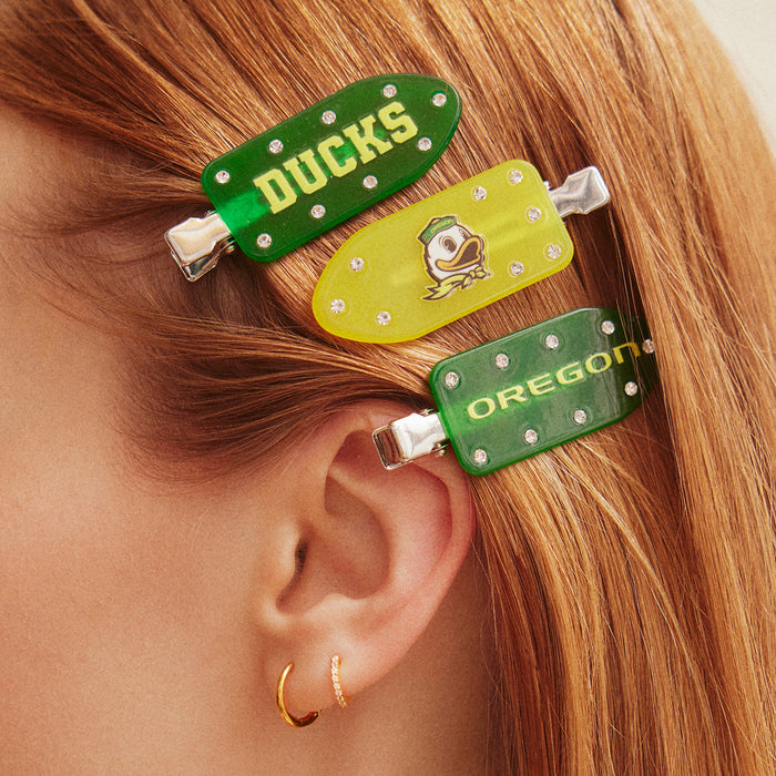 University of Oregon Creaseless Hair Clip Set - University of Oregon