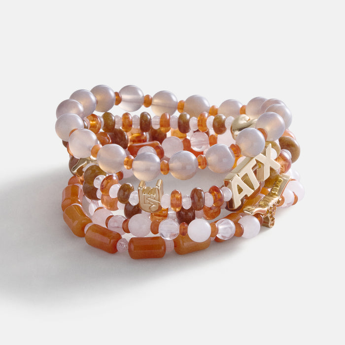University of Texas at Austin Beaded Bracelet Set - University of Texas at Austin