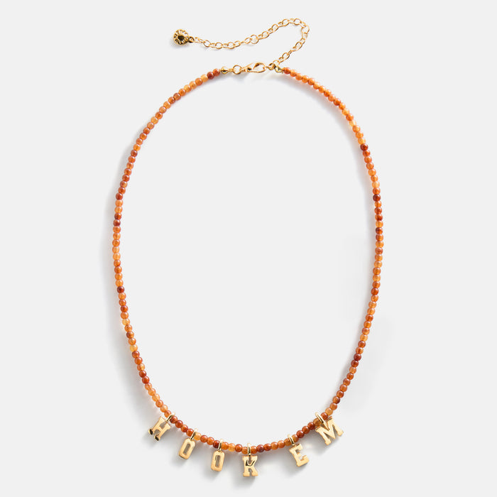 University of Texas at Austin Delicate Beaded Necklace - University of Texas at Austin