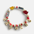University of Wisconsin Beaded Charm Bracelet - University of Wisconsin